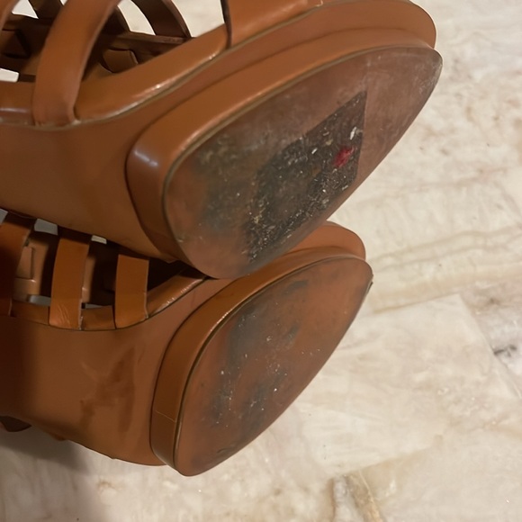 Saks ankle cage/gladiator heels. Worn twice. - Picture 8 of 10